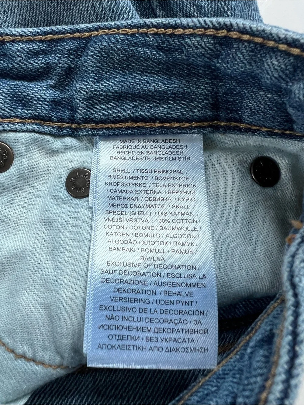 Ralph Lauren Blue Denim Frayed Hem Jean Shorts